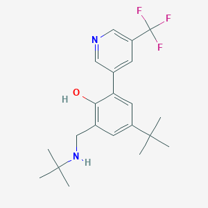 4-(tert-Butyl)-2-((tert-butylamino)methyl)-6-(5-(trifluoromethyl)pyridin-3-yl)phenol