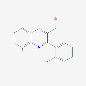 molecular formula C18H16BrN B8408919 3-(Bromomethyl)-8-methyl-2-o-tolylquinoline 