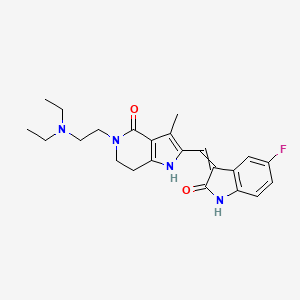 5-(2-Diethylamino-ethyl)-2-(5-fluoro-2-oxo-1,2-dihydro-indol-3-ylidenemethyl)-3-methyl-1,5,6,7-tetrahydro-pyrrolo[3,2-c]pyridin-4-one