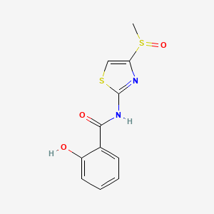 2-Hydroxy-N-[4-(methylsulfinyl)-1,3-thiazol-2-yl]benzamide
