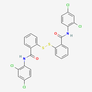 N-(2,4-dichlorophenyl)-2-[[2-[(2,4-dichlorophenyl)carbamoyl]phenyl]disulfanyl]benzamide
