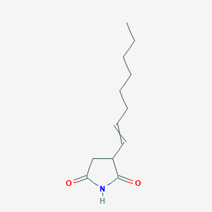 molecular formula C12H19NO2 B8408997 3-(Oct-1-EN-1-YL)pyrrolidine-2,5-dione CAS No. 64248-78-8