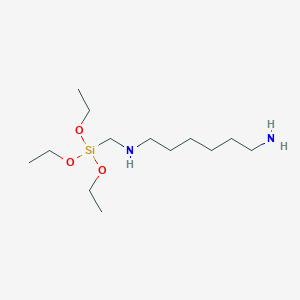 molecular formula C13H32N2O3Si B084090 1,6-Hexanediamine, N-((triethoxysilyl)methyl)- CAS No. 15129-36-9