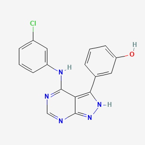 3-(3-Hydroxy-phenyl)-4-(3-chloro-phenylamino)-1H-pyrazolo[3,4-d]pyrimidine