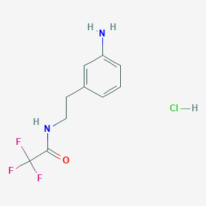 molecular formula C10H12ClF3N2O B8409016 N-(3-aminophenethyl)-2,2,2-trifluoroacetamide hydrochloride 