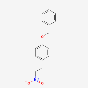 molecular formula C15H15NO3 B8409019 1-Benzyloxy-4-(2-nitro-ethyl)-benzene CAS No. 99696-06-7