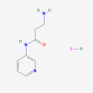 molecular formula C8H12IN3O B8409031 3-amino-N-pyridin-3-yl-propionamide hydroiodide 