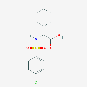 2-[(4-Chlorophenyl)sulfonylamino]-2-cyclohexylacetic acid