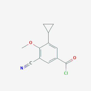 3-Cyano-5-cyclopropyl-4-methoxybenzoyl chloride