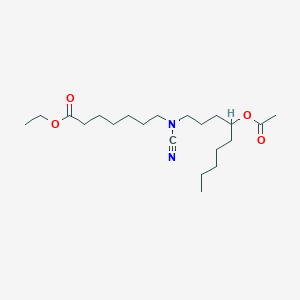 Ethyl 7-{[4-(acetyloxy)nonyl](cyano)amino}heptanoate