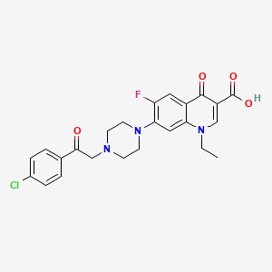 7-[4-(4-Chlorophenacyl)piperazino]-1-ethyl-4-oxo-6-fluoro-1,4-dihydroquinoline-3-carboxylic acid