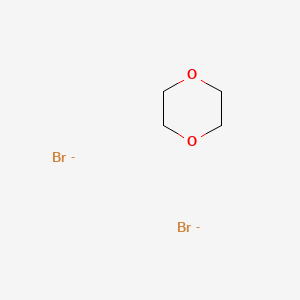 molecular formula C4H8Br2O2-2 B8409497 1,4-Dioxanedibromide 