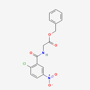 molecular formula C16H13ClN2O5 B8409506 Benzyl 2-(2-chloro-5-nitrobenzamido)acetate 