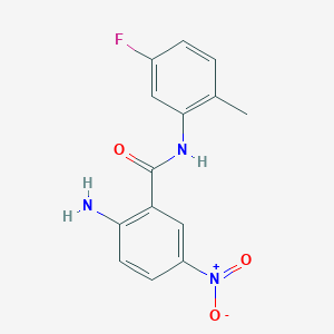 molecular formula C14H12FN3O3 B8409527 N-(2-amino-5-nitrobenzoyl)-2-methyl-5-fluoroaniline 