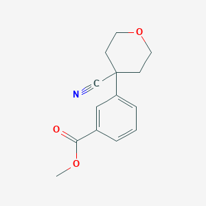 methyl 3-(4-cyanotetrahydro-2H-pyran-4-yl)benzoate