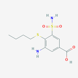 3-Amino-4-butylthio-5-sulphamyl-benzoic acid