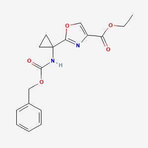 2-(1-Benzyloxycarbonylamino-cyclopropyl)-oxazole-4-carboxylic acid ethyl ester