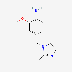 2-Methoxy-4-[(2-methyl-1H-imidazol-1-yl)methyl]aniline