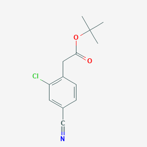 molecular formula C13H14ClNO2 B8410202 Tert-butyl 2-(2-chloro-4-cyanophenyl)acetate 