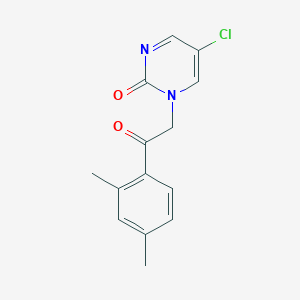 5-Chloro-1-(2,4-dimethylphenacyl)pyrimidin-2-one