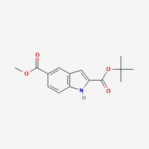 2-(tert-Butyl)5-methyl1H-indole-2,5-dicarboxylate