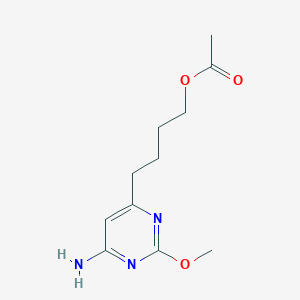 6-Amino-2-methoxy-4-(4-acetoxybutyl)pyrimidine