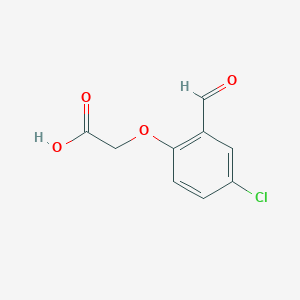 molecular formula C9H7ClO4 B084103 (4-Chloro-2-formylphenoxy)acetic acid CAS No. 14440-47-2