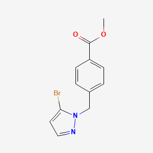 molecular formula C12H11BrN2O2 B8410350 methyl 4-((5-bromo-1H-pyrazol-1-yl)methyl)benzoate 