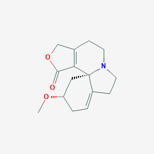 molecular formula C15H19NO3 B084104 (1S,15S)-15-Methoxy-4-oxa-9-azatetracyclo[7.7.0.01,12.02,6]hexadeca-2(6),12-dien-3-one CAS No. 13497-04-6