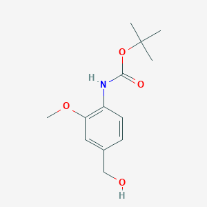 molecular formula C13H19NO4 B8410435 tert-butyl N-[4-(hydroxymethyl)-2-methoxyphenyl]carbamate 