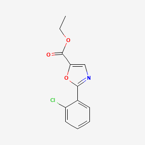 molecular formula C12H10ClNO3 B8410650 Ethyl 2-(2-chlorophenyl)-1,3-oxazole-5-carboxylate 