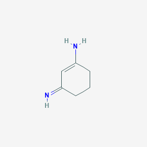 molecular formula C6H10N2 B8410703 3-Amino-2-cyclohexene-1-imine 