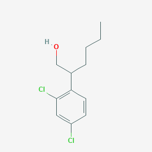 molecular formula C12H16Cl2O B8410754 2-(2,4-Dichlorophenyl)hexan-1-ol 