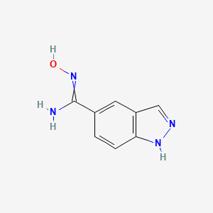 molecular formula C8H8N4O B8410807 N'-hydroxy-1H-indazole-5-carboximidamide 