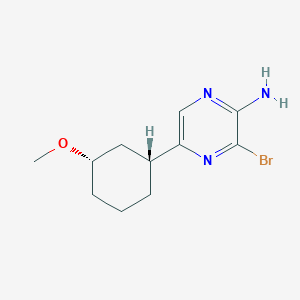 molecular formula C11H16BrN3O B8410838 Rel-3-bromo-5-((1R,3S)-3-methoxycyclohexyl)pyrazin-2-amine 