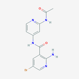 molecular formula C13H12BrN5O2 B8410885 N-(2-acetamido-4-pyridyl)-2-amino-5-bromo-pyridine-3-carboxamide 