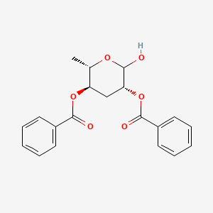 molecular formula C20H20O6 B8410938 Tetrahydro-3'R,5'R-dibenzoyloxy-6'S-methyl-2H-pyrane 