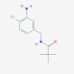 molecular formula C12H17ClN2O B8410944 N-(3-amino-4-chlorobenzyl)pivalamide 