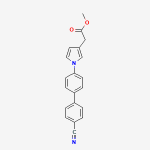 molecular formula C20H16N2O2 B8411111 methyl 2-(1-{4'-cyano-[1,1'-biphenyl]-4-yl}-1H-pyrrol-3-yl)acetate 