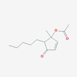 1-Methyl-4-oxo-5-pentylcyclopent-2-EN-1-YL acetate