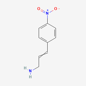 molecular formula C9H10N2O2 B8411429 3-(4-Nitrophenyl)prop-2-enyl amine 