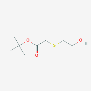 molecular formula C8H16O3S B8411625 Tert-butyl 2-(2-hydroxyethylthio)acetate 
