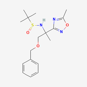 N-[2-benzyloxy-1-methyl-1-(5-methyl-1,2,4-oxadiazol-3-yl)ethyl]-2-methyl-propane-2-sulfinamide