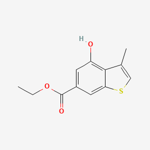 molecular formula C12H12O3S B8411978 Ethyl 4-hydroxy-3-methylbenzo[b]thiophene-6-carboxylate 