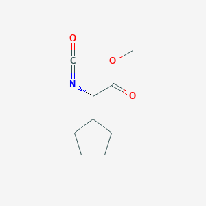 molecular formula C9H13NO3 B8411986 methyl (2S)-2-cyclopentyl-2-isocyanatoacetate 