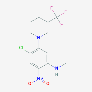 4-chloro-N-methyl-2-nitro-5-(3-(trifluoromethyl)piperidin-1-yl)aniline