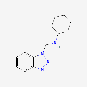 molecular formula C13H18N4 B8412549 Benzotriazol-1-ylmethyl-cyclohexylamine 