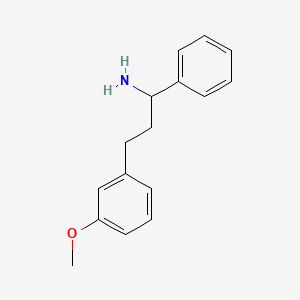 molecular formula C16H19NO B8412590 3-(3-Methoxyphenyl)-1-phenylpropylamine 