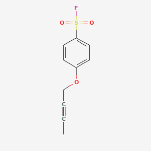 molecular formula C10H9FO3S B8412626 4-(2-Butynyloxy)benzenesulfonic acid fluoride 