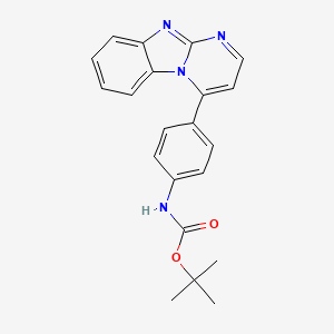 molecular formula C21H20N4O2 B8412632 Tert-butyl (4-(benzo[4,5]imidazo[1,2-a]pyrimidin-4-yl)phenyl)carbamate 
